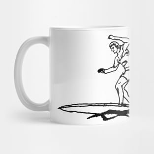 Surfer Sketch Mug